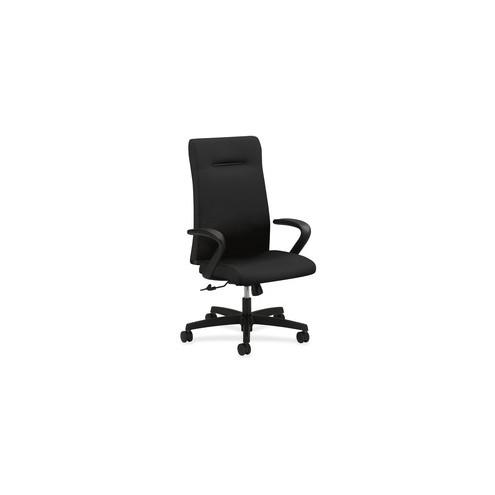 HON Ignition Executive High-Back Chair - Black Fabric Seat - 5-star Base - 20" Seat Width x 18" Seat Depth - 27" Width x 38.5" Depth x 47.5" Height - 1 Each