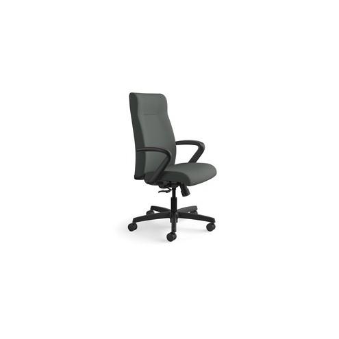 HON Ignition Series Executive High-back Chair - 5-star Base - Iron Ore - Fabric - 20" Seat Width x 18" Seat Depth - 27" Width x 38.5" Depth x 47.5" Height - 1 Each