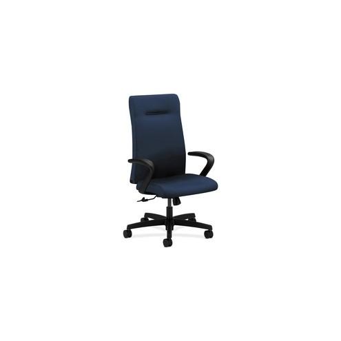 HON Ignition Executive High-Back Chair - Navy Fabric Seat - 5-star Base - 20" Seat Width x 18" Seat Depth - 27" Width x 38.5" Depth x 47.5" Height - 1 Each