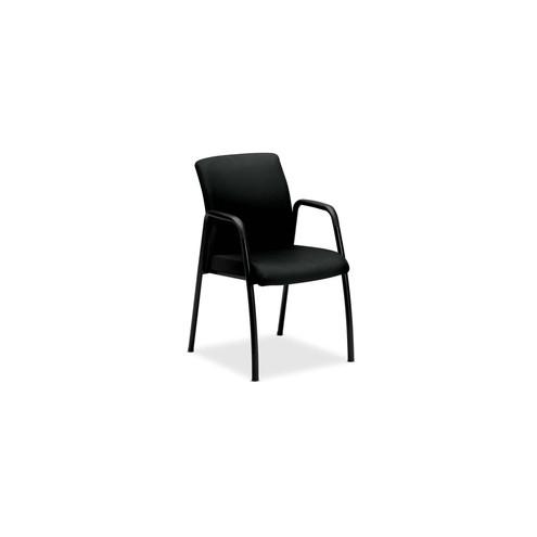 HON Ignition Guest Chair - Steel Frame - Four-legged Base - Black - 19.50" Seat Width x 18" Seat Depth - 22" Width x 23.5" Depth x 34" Height - 1 / Each