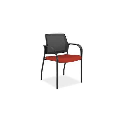 HON Ignition Multi-Purpose Stack Chair - Crimson Red Fabric Seat - Steel Frame - Four-legged Base - Nylon - 18.50" Seat Width x 18.13" Seat Depth - 21.8" Width x 25" Depth x 33.5" Height - 1 Each