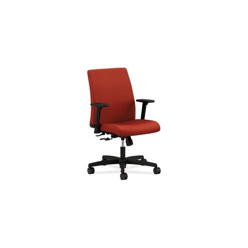 HON Ignition Low-Back Task Chair - Cranberry Fabric Seat - Cranberry Fabric Back - 5-star Base - Crimson Red - 19" Seat Width x 17" Seat Depth - 36" Width x 27.5" Depth x 41" Height - 1 Each