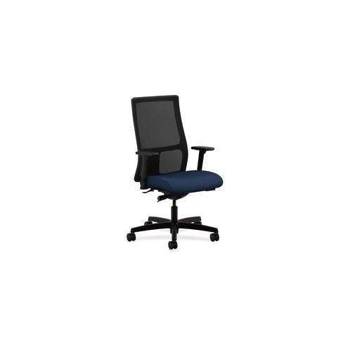 HON Ignition Mid-Back Task Chair - Navy Fabric Seat - Navy Fabric Back - 5-star Base - 27" Width x 38" Depth x 46.5" Height - 1 Each