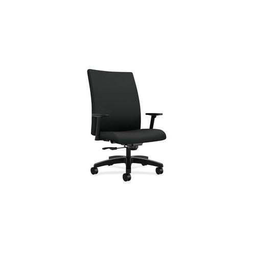 HON Ignition Big and Tall Chair - 5-star Base - Black - 24" Seat Width x 20" Seat Depth - 32.3" Width x 28" Depth x 43.1" Height - 1 Each
