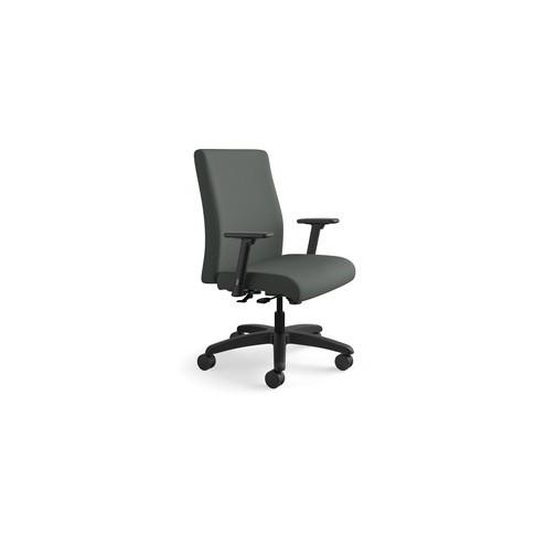 HON Ignition Big and Tall Mid-back Work/Task Chair - Fabric Seat - Fabric Back - 5-star Base - Iron Ore - 24" Seat Width x 20" Seat Depth - 32.3" Width x 28" Depth x 43.1" Height - 1 Each