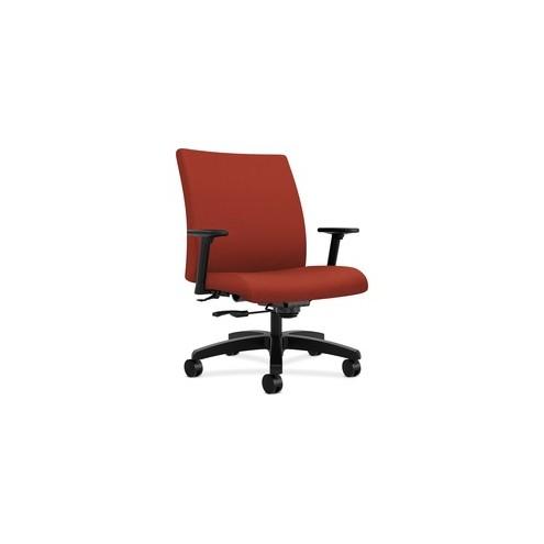 HON Ignition Big and Tall Chair - Poppy Fabric Seat - Poppy Fabric Back - 5-star Base - 23.50" Seat Width x 19.50" Seat Depth - 28" Width x 32.3" Depth x 43" Height - 1 Each