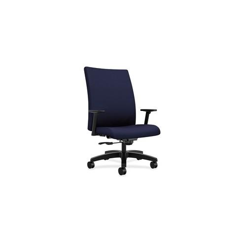 HON Ignition Big and Tall Chair - 5-star Base - Navy - 24" Seat Width x 20" Seat Depth - 32.3" Width x 28" Depth x 43.1" Height - 1 Each