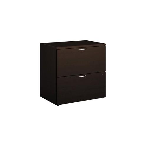HON 101 2-Drawer Lateral File - 30" x 20" x 29.5"Lateral File, 1" Work Surface - 2 x File Drawer(s) - Square Edge - Material: Particleboard - Finish: Mocha, Thermofused Laminate (TFL)