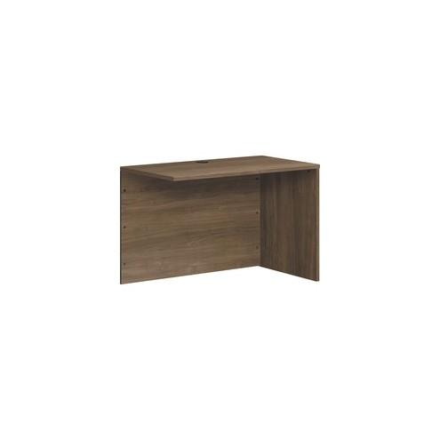 HON Foundation Return Shell 42"W - 42.3" x 24" x 29"Return Shell, 1" End Panel, 1" Top - Finish: Pinnacle, Thermofused Laminate (TFL), Black Grommet