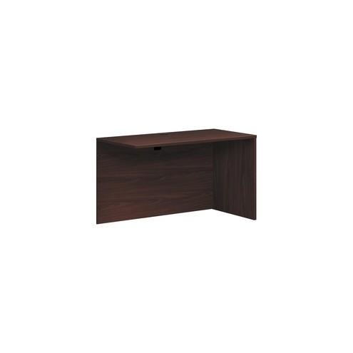 HON Foundation Return Shell 48"W - 48.3" x 24" x 29"Return Shell, 1" End Panel, 1" Top - Finish: Mahogany, Thermofused Laminate (TFL), Black Grommet
