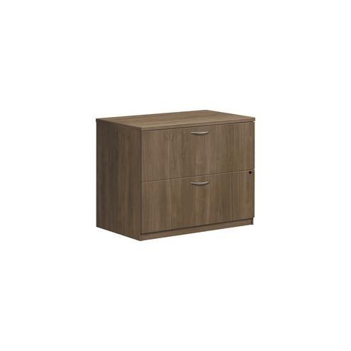 HON Foundation 2-Drawer Lateral File - 35.5" x 22" x 29" - 2 x File Drawer(s) - Material: Metal Handle - Finish: Pinnacle, Thermofused Laminate (TFL), Silver Handle