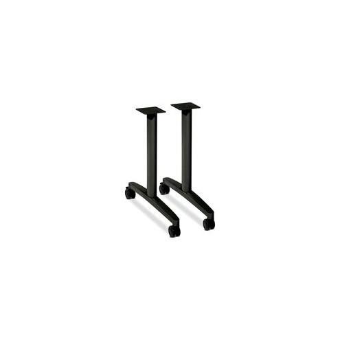 HON Huddle T-Leg Conference Table Base - T-shaped Base - 57" Height x 24" Width x 28" Depth - Assembly Required - Charcoal