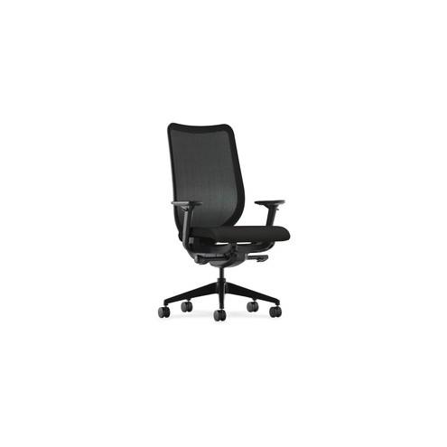 HON Nucleus Knit Mesh Back Task Chair - Black Polyester Seat - Steel Frame - 5-star Base - 20" Seat Width x 20" Seat Depth - 28.8" Width x 25.8" Depth x 45.3" Height - 1 Each