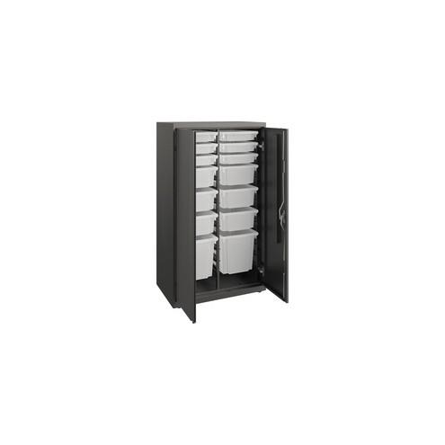 HON Flagship 52" Modular Storage Cabinet - 30" x 18" x 52.5" - Material: Metal - Finish: Charcoal