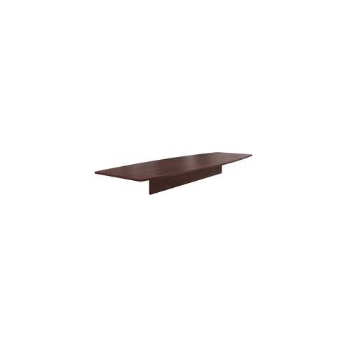 HON Preside Boat Shaped Table Top 144"W - Boat Top - 12 ft Table Top Length x 48" Table Top Width x 1.13" Table Top Thickness - Assembly Required - Laminated, Mahogany