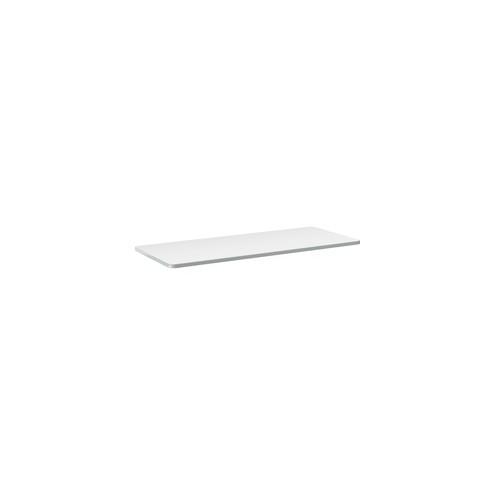 HON Build Adjustable Post Legs Rectangle Table - 60" x 24" x 35" x 1.1" - Material: Thermofused Laminate (TFL), Particleboard - Finish: White