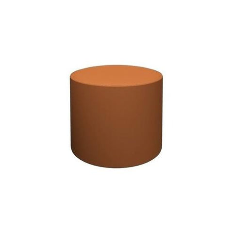 HPFI 1520 Round Ottoman - 18" x 20" - Material: Polyurethane Upholstery, Hardwood Base, Foam, Polycarbonate Upholstery, Polyester Resin Upholstery, Polyester Upholstery, Cotton Back - Finish: Orange