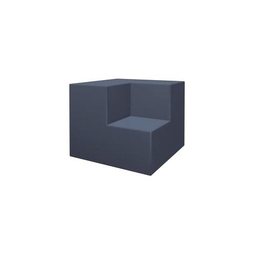 HPFI Inside Facing Corner Seat - 41" x 41" x 34.8"Chair, 19.8" x 20.8" x 34.8" x 2" Chair Seat - Material: Engineered Hardwood Frame - Finish: Navy