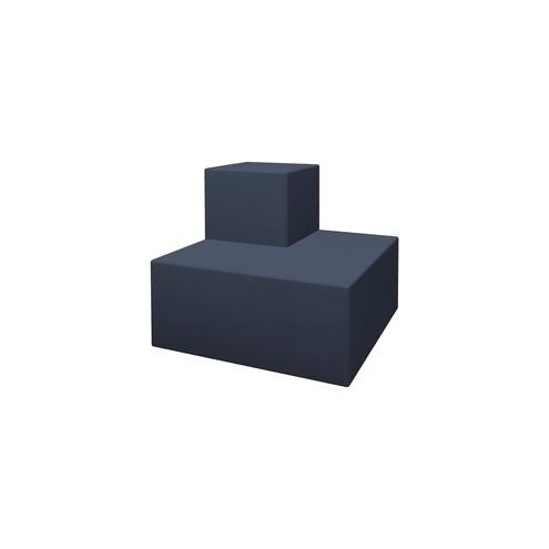 HPFI Outside Facing Corner Seat - 41" x 41" x 34.8"Chair, 20.8" x 20.8" x 34.8" x 2" Chair Seat - Material: Engineered Hardwood Frame - Finish: Navy