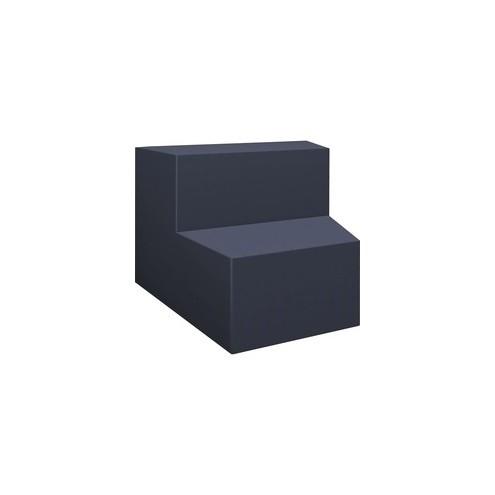 HPFI Inside Facing Wedge Seat - 46" x 39.5" x 35"Chair, 46" x 20" x 35" x 2" Chair Seat - Material: Engineered Hardwood Frame - Finish: Navy