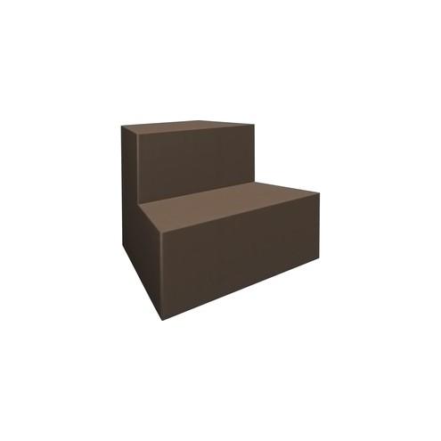 HPFI Outside Facing Wedge Seat - 45.5" x 39.5" x 35"Chair, 46" x 20" x 35" x 2" Chair Seat - Material: Engineered Hardwood - Finish: Brown