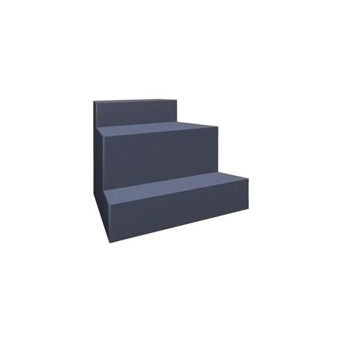 HPFI Outside Facing Wedge Seat - 45.5" x 39.5" x 35"Chair, 29.8" x 10.5" x 35" x 2" Chair Seat - Material: Engineered Hardwood Frame - Finish: Navy