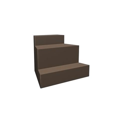 HPFI Outside Facing Wedge Seat - 45.5" x 39.5" x 35"Chair, 29.8" x 10.5" x 35" x 2" Chair Seat - Material: Engineered Hardwood Frame - Finish: Brown