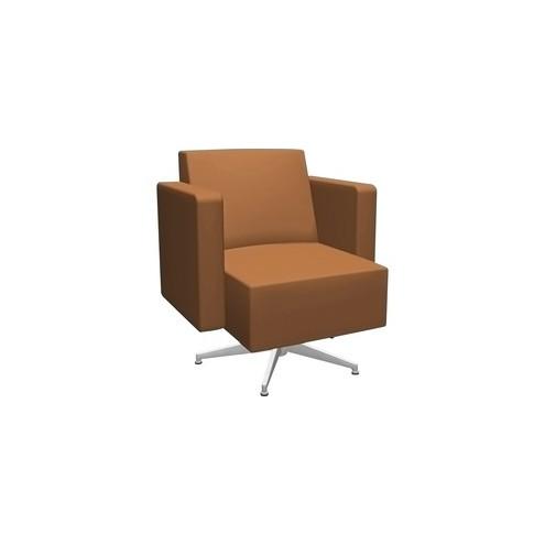 HPFI Chair - 30" x 31" x 34" Chair, 25" x 20" x 19.5" Chair Seat, 16" Chair Back, 8" Arm - Material: Hardwood Frame - Finish: Orange, Red, Chrome Base