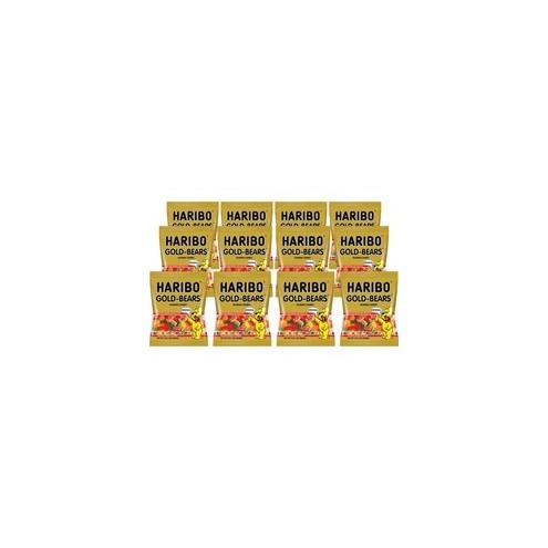 HARIBO Gold-Bears Gummi Candy - Lemon, Orange, Pineapple, Raspberry, Strawberry - 0.50 oz - 12 / Carton