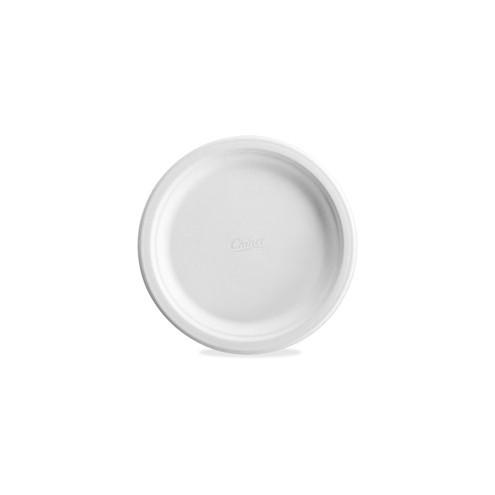 Huhtamaki Classic Chinet White Molded Plates - 125 / Pack - 8.75" Diameter Dinner Plate - Paper Plate - Disposable - Microwave Safe - 500 Piece(s) / Carton
