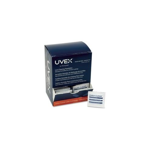 Uvex Lens Cleaning Moistened Towelettes - For Lens - Pre-moistened, Silicone-free - 100 / Box