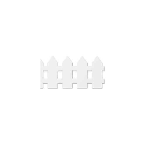 Hygloss White Fence Design Border Strips - 12 (Fence) Shape - Long Lasting, Durable, Damage Resistant - 36" Height x 3" Width - White - 12 / Pack