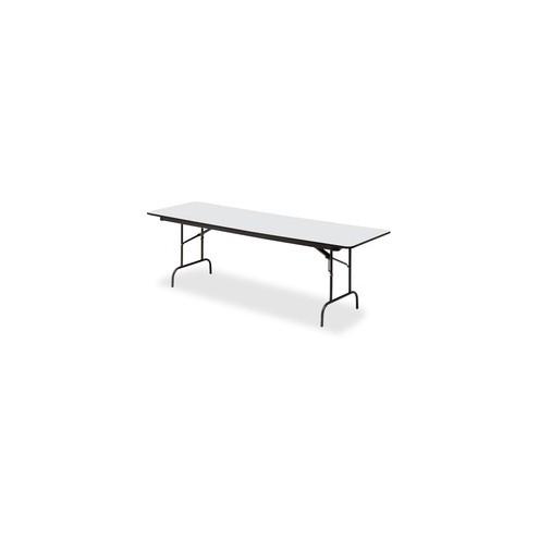Iceberg Premium Wood Laminate Folding Table - Gray, Melamine Top - 96" Table Top Width x 30" Table Top Depth