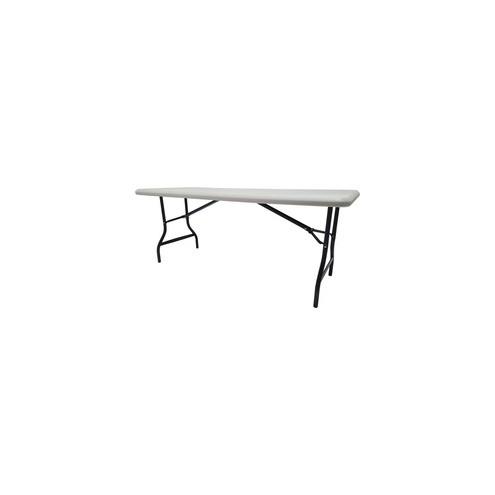 Iceberg IndestrucTable TOO 1200 Series Folding Table - Rectangle Top - 72" Table Top Length x 30" Table Top Width x 1" Table Top Thickness - 29" Height - Platinum, Powder Coated - Polyethylene, Steel