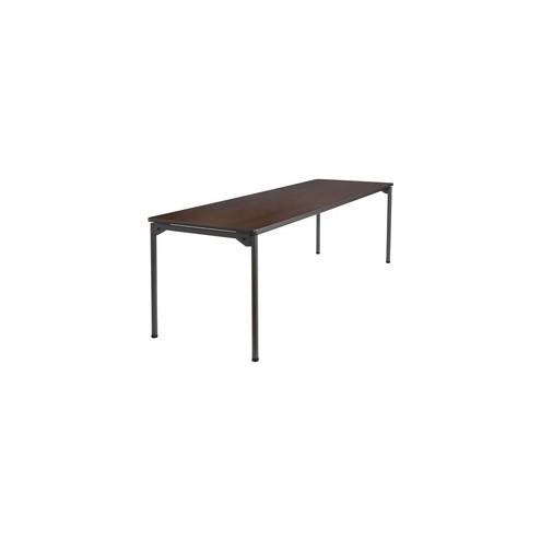 Iceberg Maxx Legroom Wood Folding Table - Melamine Rectangle Top - Four Leg Base - 4 Legs - 30" Table Top Width x 96" Table Top Depth x 0.75" Table Top Thickness - 29" Height - Walnut