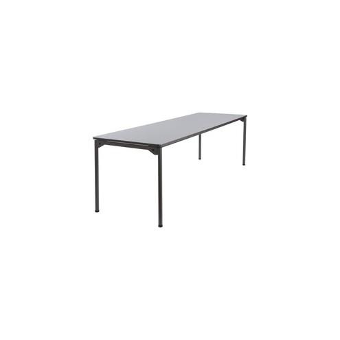 Iceberg Maxx Legroom Wood Folding Table - Melamine Rectangle Top - Four Leg Base - 4 Legs - 30" Table Top Width x 96" Table Top Depth x 0.75" Table Top Thickness - 29" Height - Gray