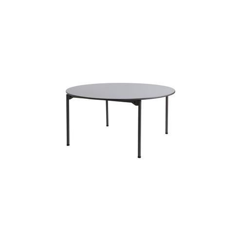 Iceberg Maxx Legroom Wood Round Folding Table - Gray Round, Melamine Top - Four Leg Base - 4 Legs - 0.75" Table Top Thickness x 60" Table Top Diameter - 29" Height