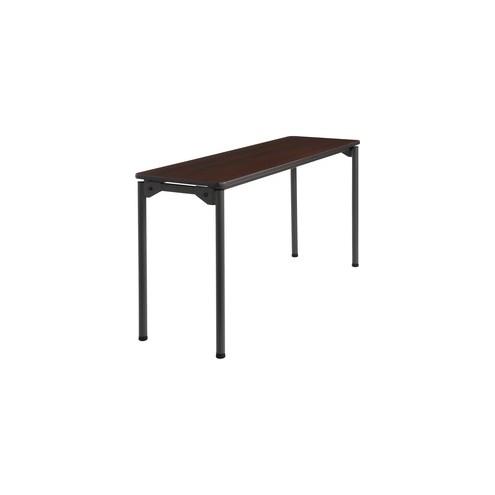 Iceberg Maxx Legroom Wood Folding Table - Melamine Rectangle Top - Four Leg Base - 4 Legs - 18" Table Top Width x 60" Table Top Depth x 0.75" Table Top Thickness - 29" Height - Walnut