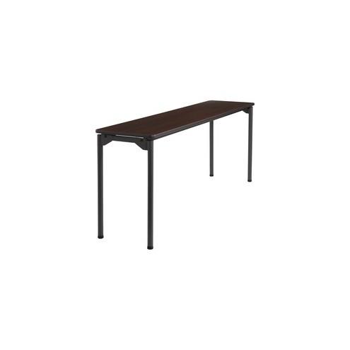Iceberg Maxx Legroom Wood Folding Table - Melamine Rectangle Top - Four Leg Base - 4 Legs - 18" Table Top Width x 72" Table Top Depth x 0.75" Table Top Thickness - 29" Height - Walnut