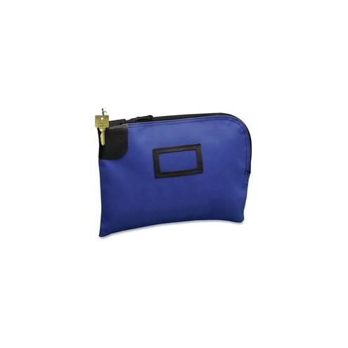 ICONEX Night Deposit Bag - 9" Width x 12" Length - Blue - Canvas - 1Each - Currency