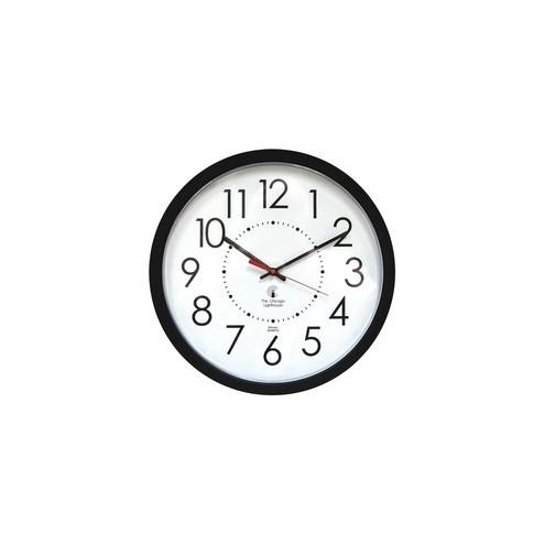 Chicago Lighthouse 14.5" Black Electric Wall Clock - Electric