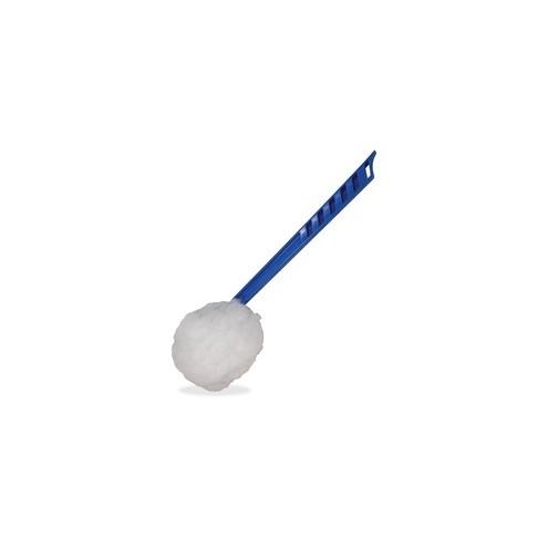 Impact Products Deluxe Toilet Bowl Mop - 5.75" Head - 12" Polypropylene Handle - Acid Resistant, Lightweight, Fatigue-free - 100 / Carton - Blue, White