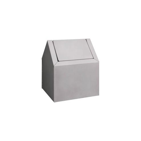 RMC Freestanding Sanitary Disposal - Swing Lid - Freestanding - 11.5" Height x 9.4" Width x 9" Depth - Metal - White
