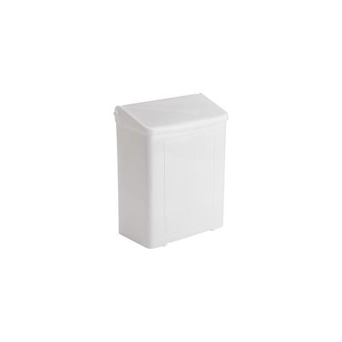 Impact Products Sanitary Napkin Disposal Unit - Rectangular - Corrosion Resistance - 10.6" Height x 8.9" Width x 4.6" Depth - Plastic - White