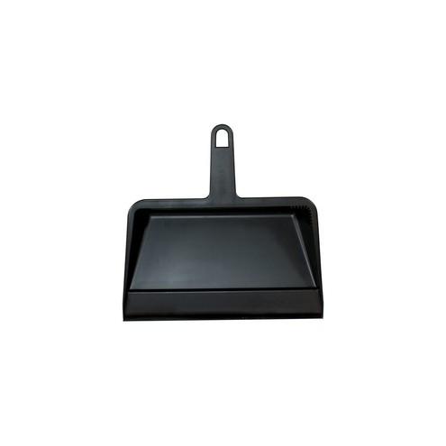 Impact Products Value-Plus Dust Pan - 12" Wide - Polypropylene Pan - Black