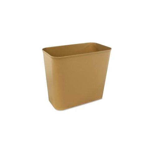 Impact Products Fire-resistant Wastebasket - 6.75 gal Capacity - Yes - Rounded Corner, Easy to Clean - Fiberglass - Beige