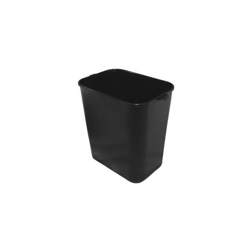 Impact Products 14-quart Plastic Wastebasket - 3.50 gal Capacity - Dent Resistant, Leak Resistant, Rust Resistant, Long Lasting - 12.3" Height x 8" Width - Plastic - Black