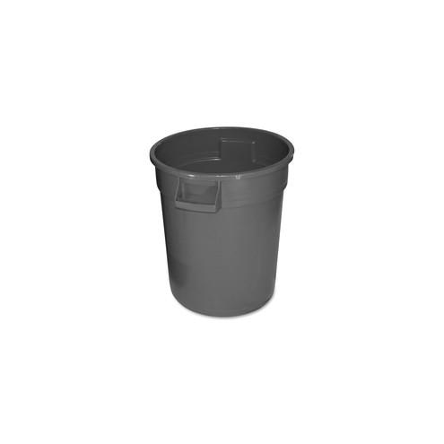 Gator 20-gallon Container - Lockable - 20 gal Capacity - Impact Resistant, Crush Resistant, Spill Resistant, Handle - 23.1" Height x 19.3" Width x 19.3" Depth - Polyethylene Resin, Plastic - Gray