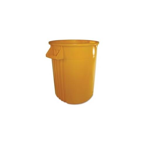 Gator 44-gallon Container - Lockable - 44 gal Capacity - Impact Resistant, Crush Resistant, Spill Resistant, Handle - Polyethylene Resin, Plastic - Yellow