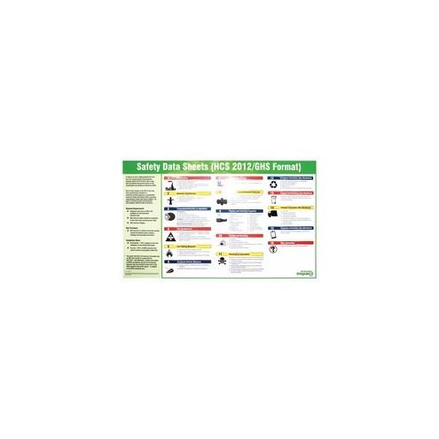 Impact Products GHS Safety Data Sheet English Poster - 24" Width x 0.8" Height - Multicolor